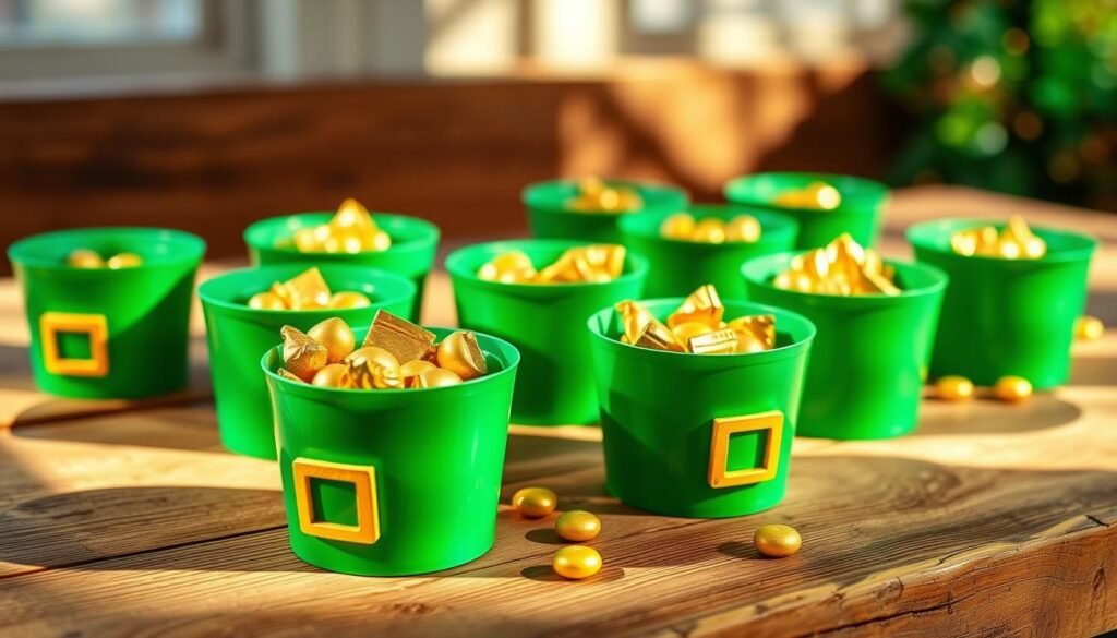 Want snack time to steal the show this March? These clever containers merge playful design with practical use—ideal for serving goodies while doubling as table decor. With basic supplies like green paper cups and metallic glitter sheets, you’ll craft mini hats worthy of any mythical trickster’s wardrobe.