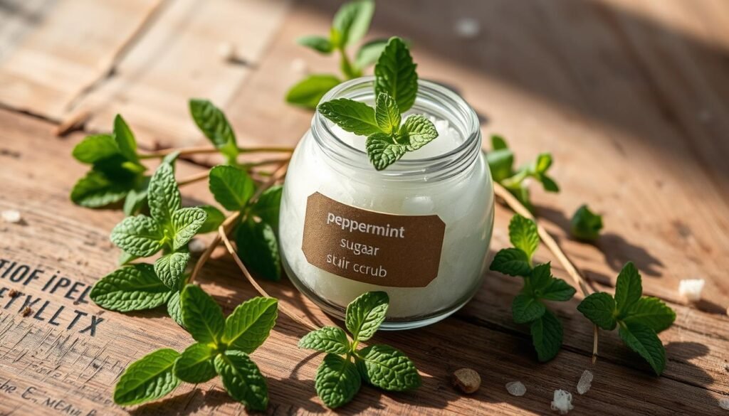 diy peppermint sugar scrub