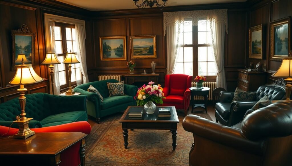 lounge room styling vintage