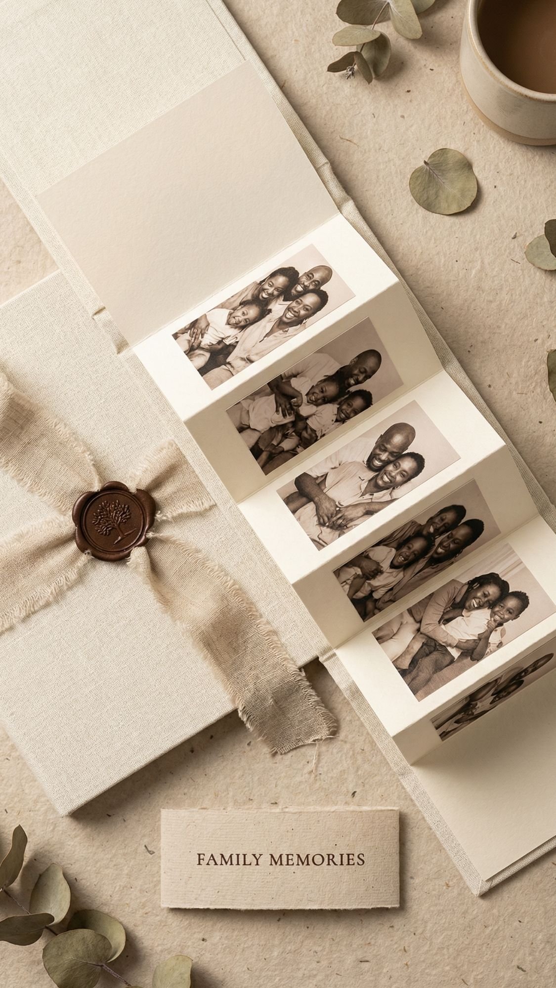 A heartfelt box filled with pictures of people, perfect for memory-filled DIY presents.